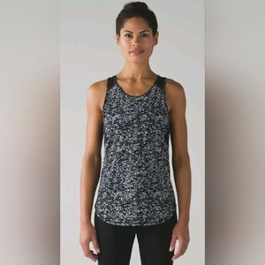 Lululemon Sculpt Tank II Diffuse Starlight Mesh Yoga Workout Black Size 6